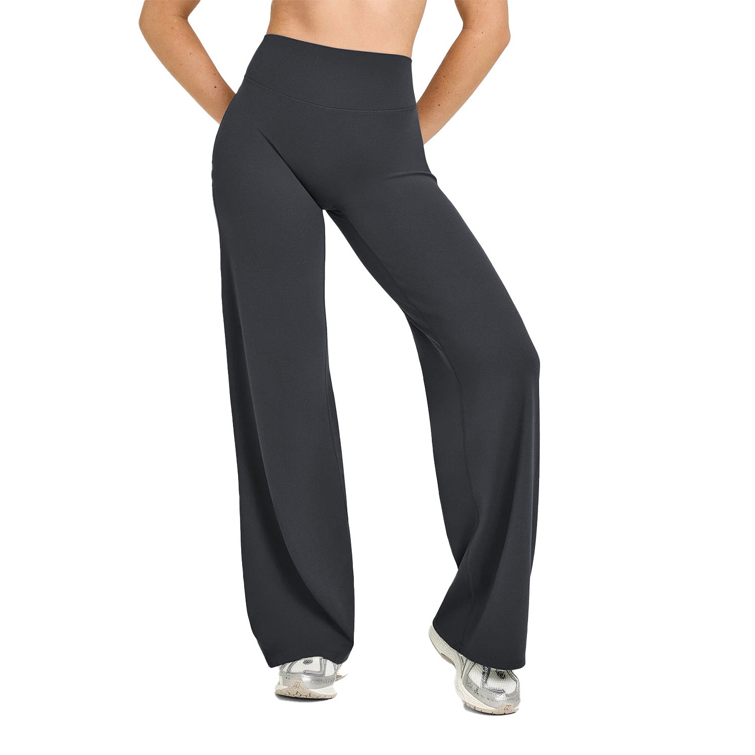 Womens High Waist Yoga Pants Straight Leg Fitness Wear