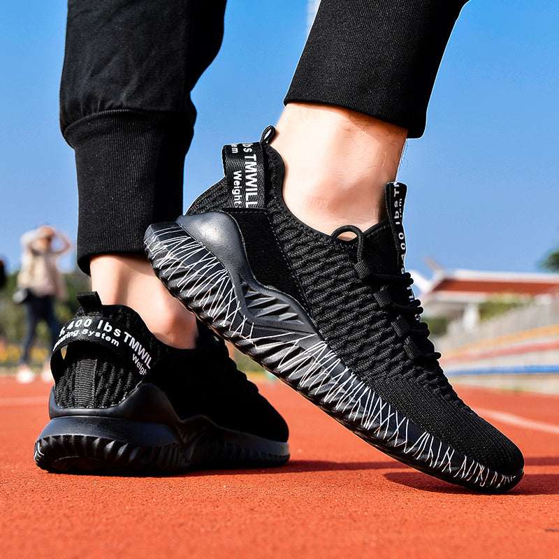 Woven couple running shoes for men and women - view 2