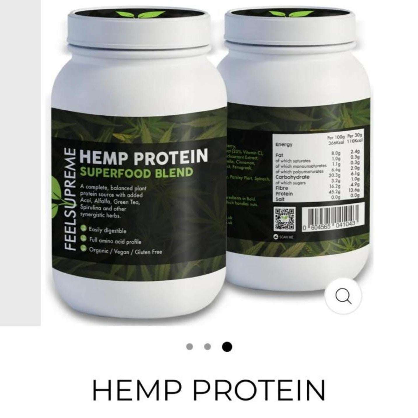 Hemp protein powder