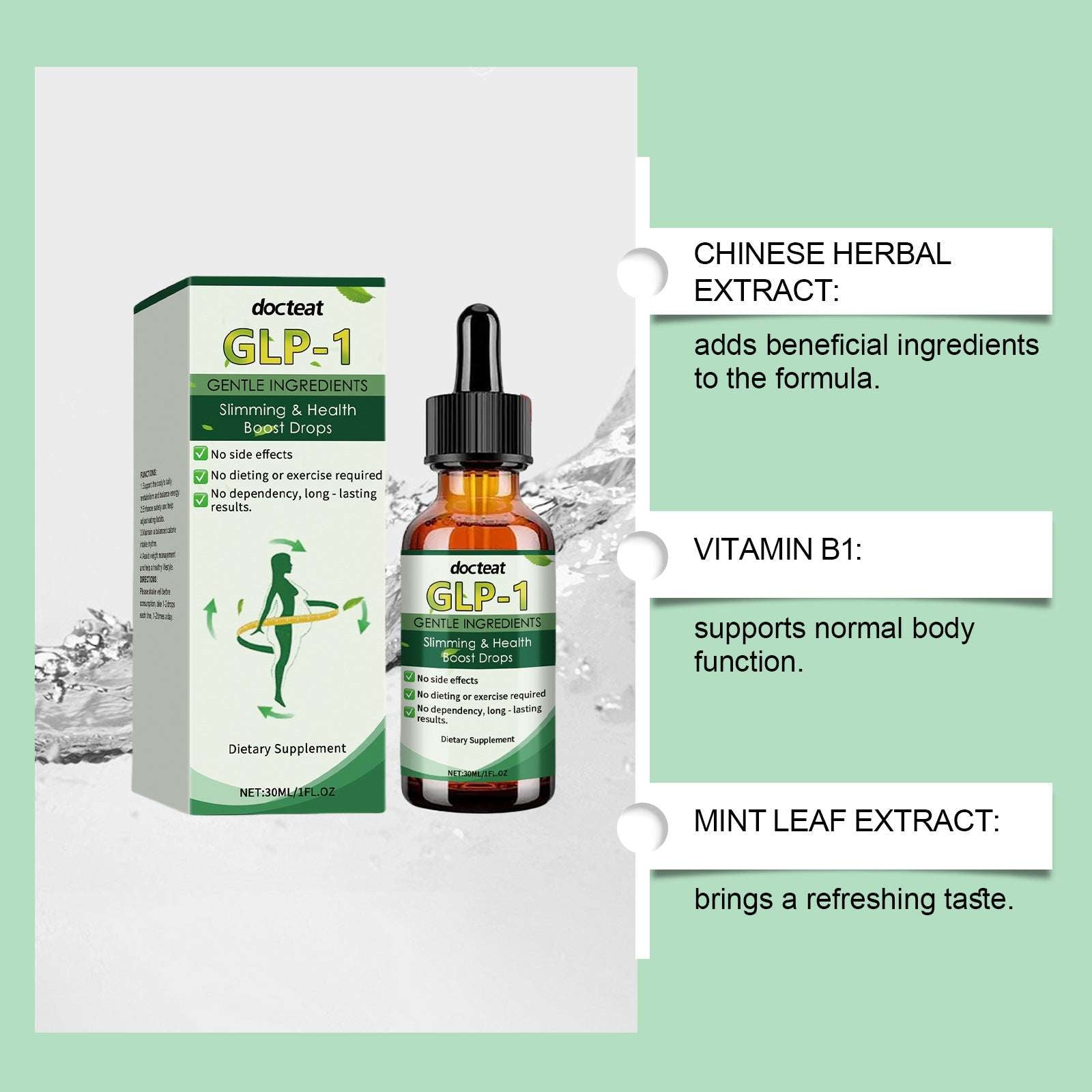 Herbal wellness drops with plant extracts