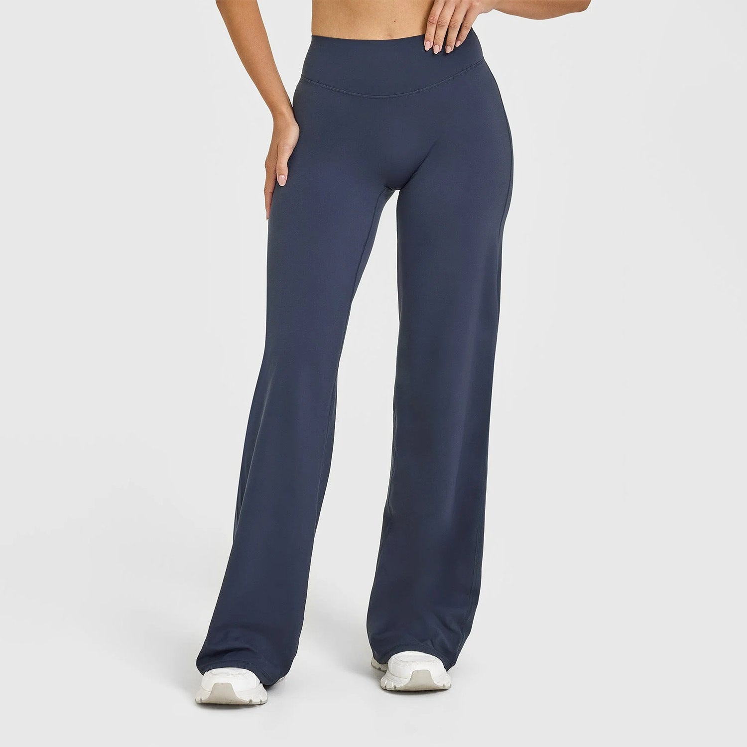 Womens High Waist Yoga Pants Straight Leg Fitness Wear