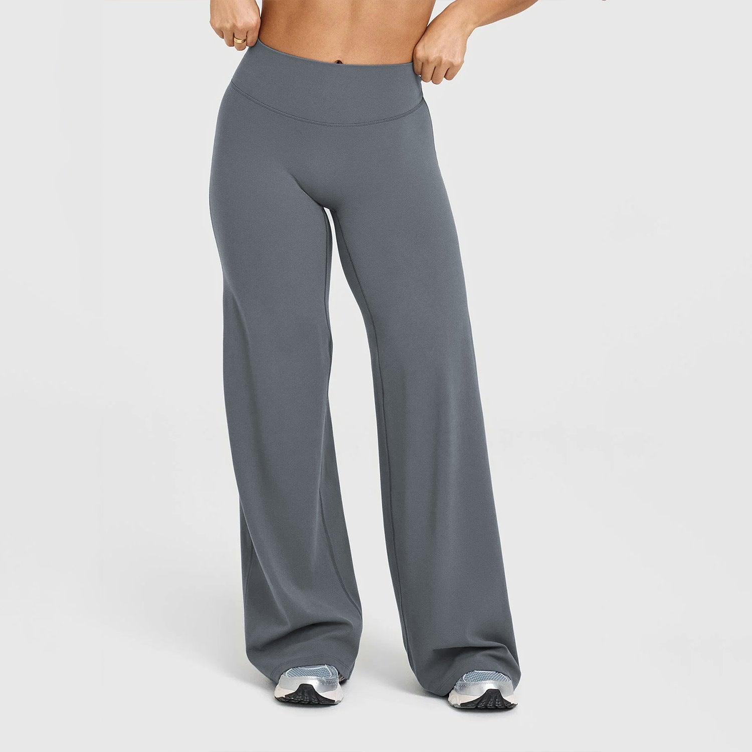 Womens High Waist Yoga Pants Straight Leg Fitness Wear